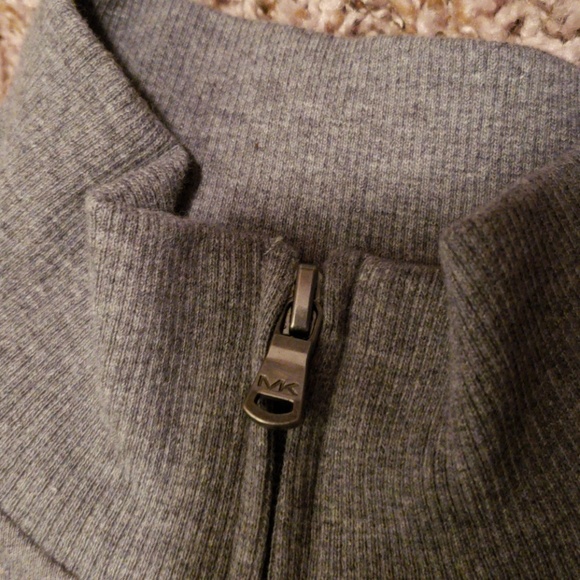 Michael Kors Signature Gray Track Jacket Full Zip - Picture 6 of 8
